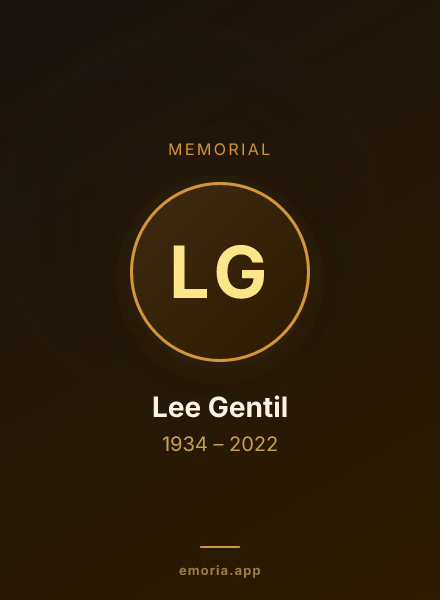 Memorial portrait of Lee Gentil