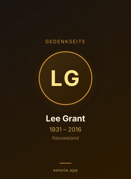 Gedenkportrait von Lee Grant