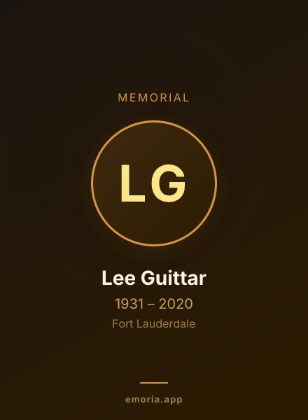 Memorial portrait of Lee Guittar