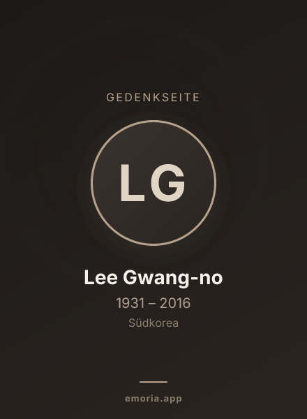 Gedenkportrait von Lee Gwang-no