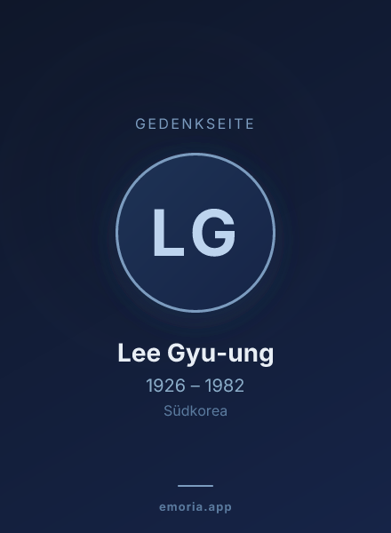 Gedenkportrait von Lee Gyu-ung