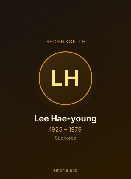 Gedenkportrait von Lee Hae-young