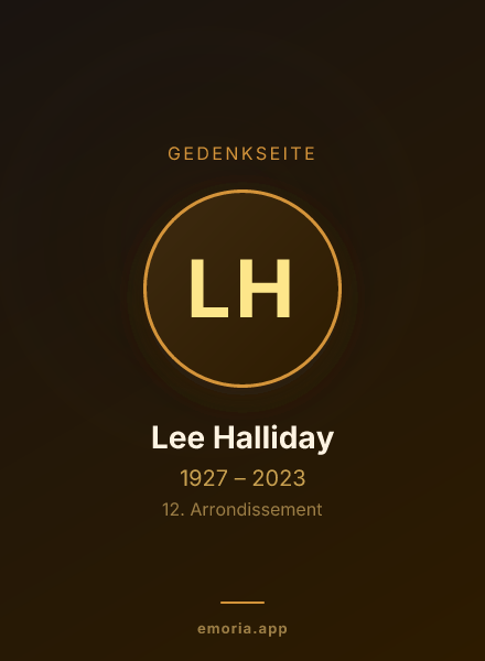 Gedenkportrait von Lee Halliday