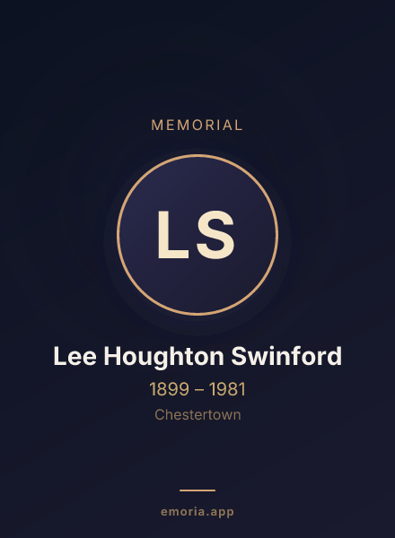 Memorial portrait of Lee Houghton Swinford