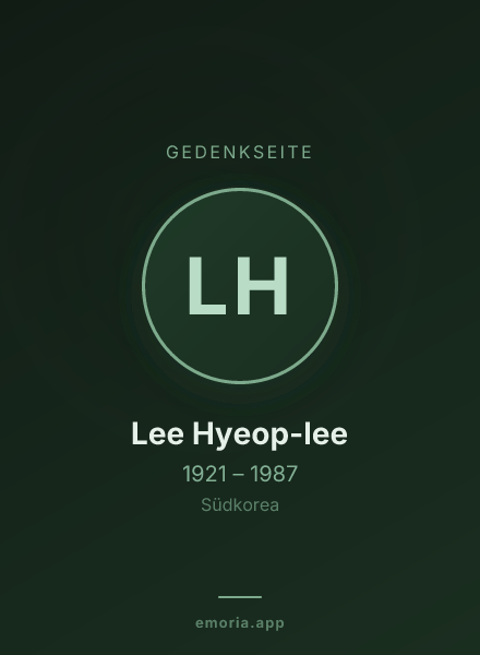 Gedenkportrait von Lee Hyeop-lee
