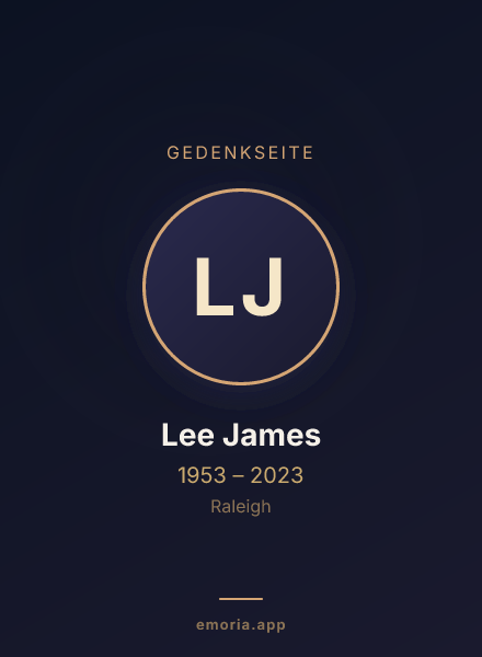 Gedenkportrait von Lee James