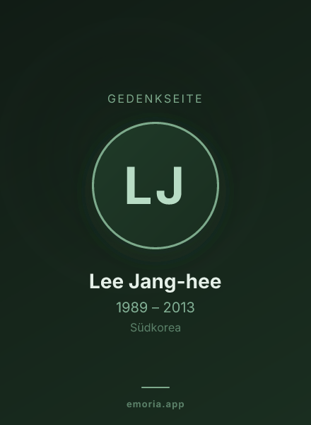 Gedenkportrait von Lee Jang-hee