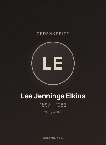 Gedenkportrait von Lee Jennings Elkins