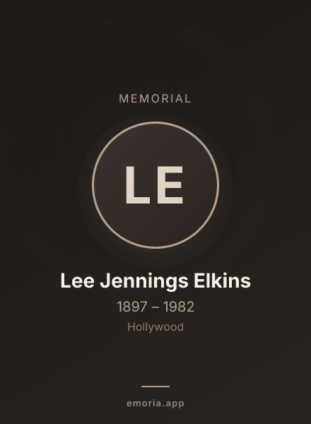 Memorial portrait of Lee Jennings Elkins