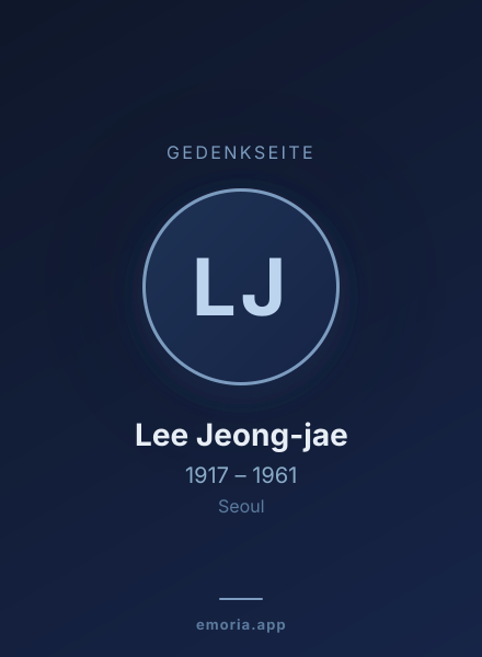Gedenkportrait von Lee Jeong-jae
