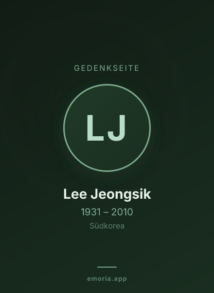 Gedenkportrait von Lee Jeongsik