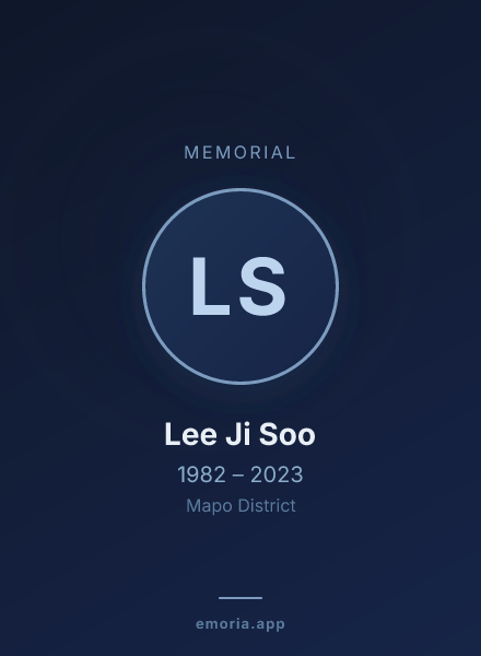 Memorial portrait of Lee Ji Soo