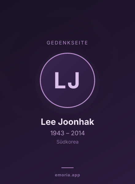 Gedenkportrait von Lee Joonhak