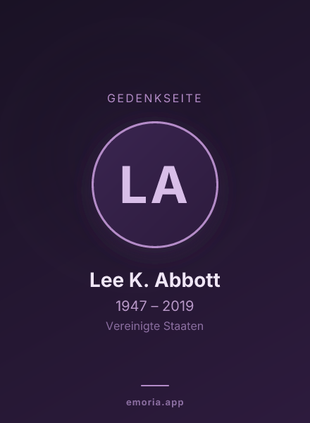 Gedenkportrait von Lee K. Abbott