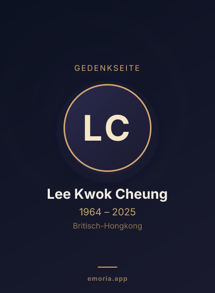 Gedenkportrait von Lee Kwok Cheung