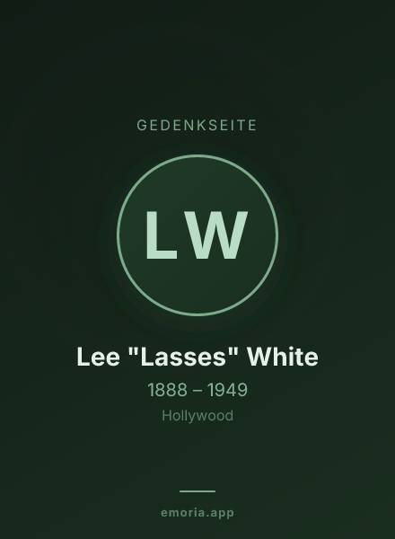 Gedenkportrait von Lee "Lasses" White