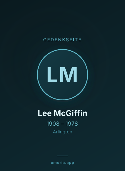 Gedenkportrait von Lee McGiffin