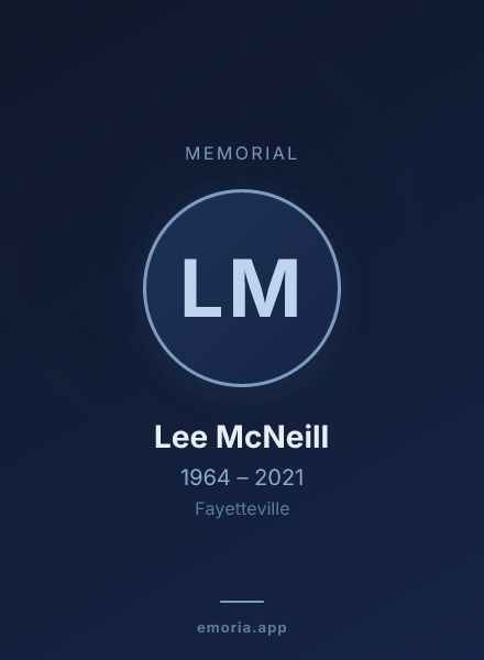 Memorial portrait of Lee McNeill