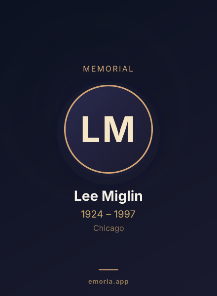 Memorial portrait of Lee Miglin