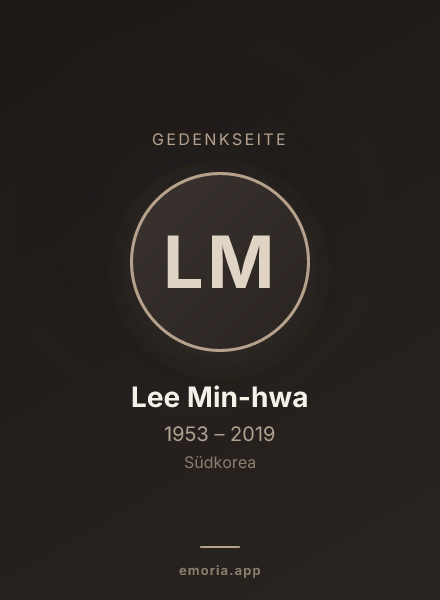 Gedenkportrait von Lee Min-hwa