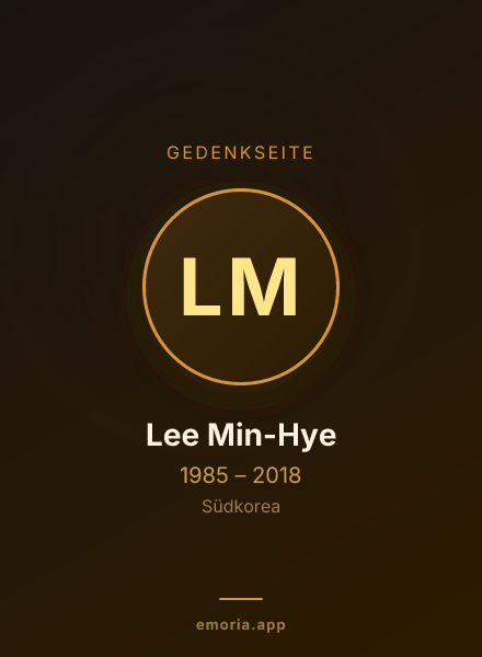 Gedenkportrait von Lee Min-Hye