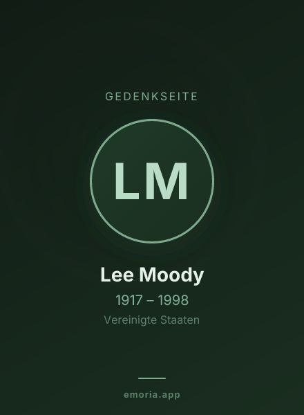 Gedenkportrait von Lee Moody