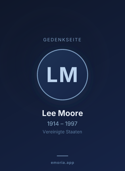 Gedenkportrait von Lee Moore