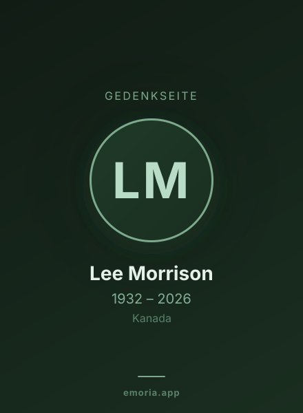 Gedenkportrait von Lee Morrison