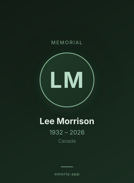 Memorial portrait of Lee Morrison