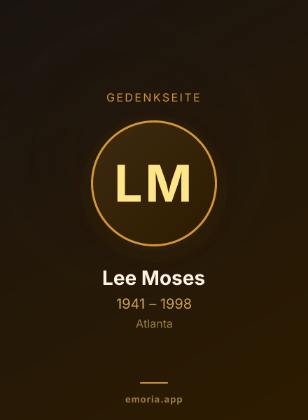 Gedenkportrait von Lee Moses