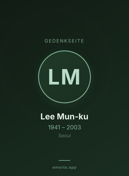 Gedenkportrait von Lee Mun-ku