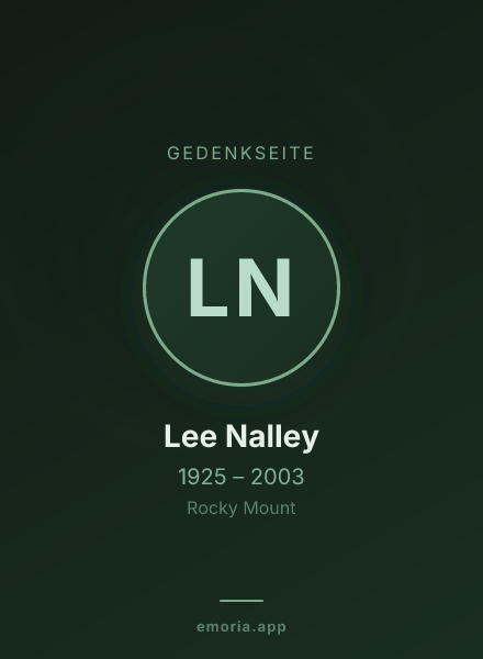 Gedenkportrait von Lee Nalley