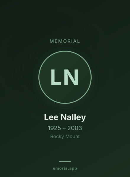 Memorial portrait of Lee Nalley