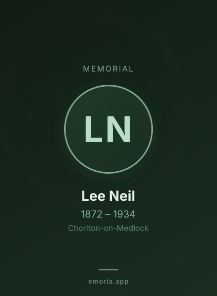 Memorial portrait of Lee Neil