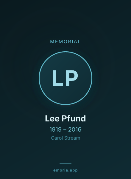 Memorial portrait of Lee Pfund
