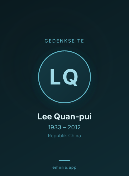 Gedenkportrait von Lee Quan-pui