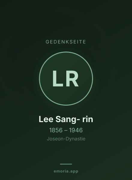 Gedenkportrait von Lee Sang- rin