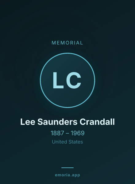 Memorial portrait of Lee Saunders Crandall