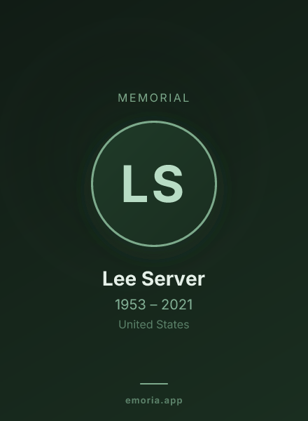 Memorial portrait of Lee Server