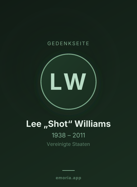 Gedenkportrait von Lee „Shot“ Williams