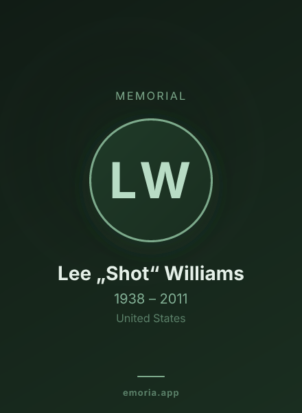 Memorial portrait of Lee „Shot“ Williams
