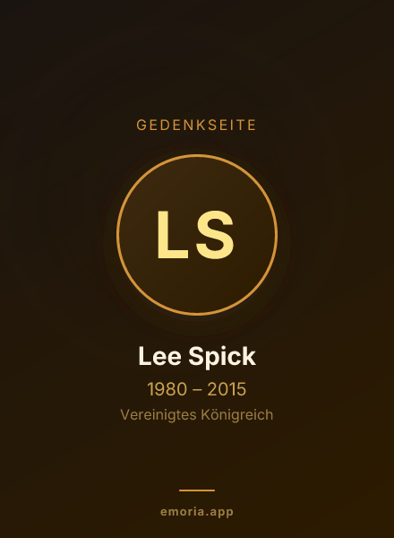 Gedenkportrait von Lee Spick