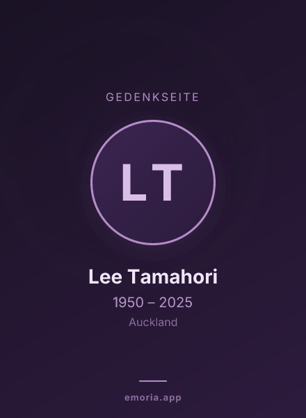 Gedenkportrait von Lee Tamahori