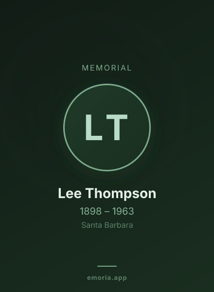 Memorial portrait of Lee Thompson