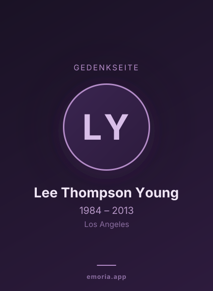 Gedenkportrait von Lee Thompson Young
