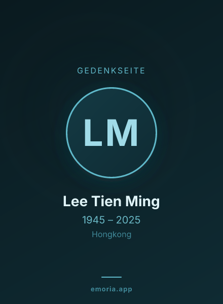 Gedenkportrait von Lee Tien Ming