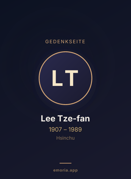Gedenkportrait von Lee Tze-fan