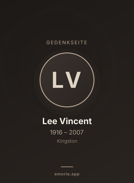 Gedenkportrait von Lee Vincent