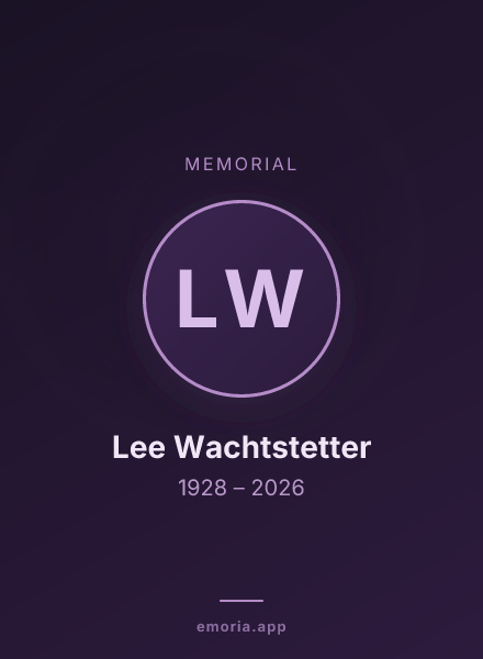 Memorial portrait of Lee Wachtstetter
