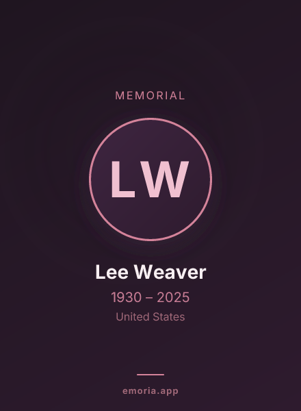 Memorial portrait of Lee Weaver